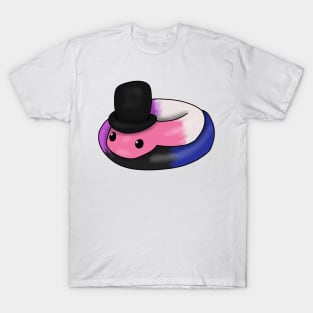 Genderfluid Snake in a top hat T-Shirt